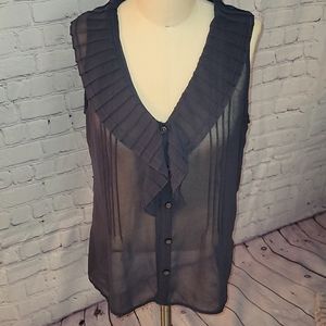 Sheer Navy Banana Republic Top